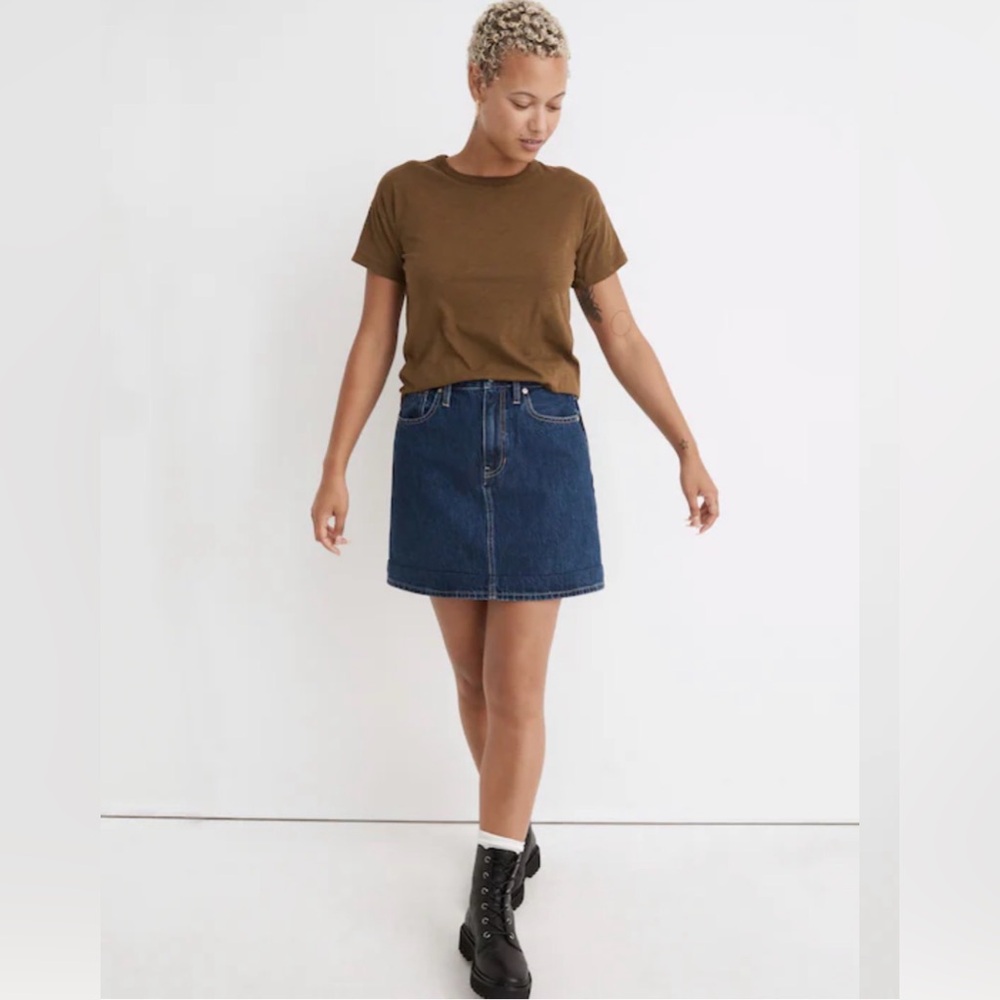 Madewell Curvy Denim High-Waist Mini Skirt / Size 30